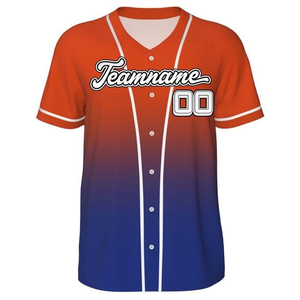 Maillots de baseball personnalisés de qualité supérieure, impression sérigraphique, vente en gros, maillots de softball, design de logo personnalisé, unisexe, 100% coton - Product Image 2