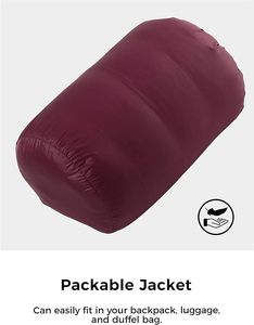 Women's Lightweight Packable Hooded <b>Winter</b> <b>Quilted</b> Puffer Jacket Detachable Sleeves Hat Water Resistant Fur Lining - Product Image 3