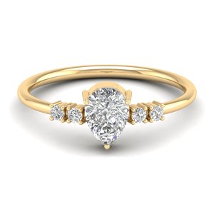 แหวนหมั้นเพชรโมอิสซาไนต์ทรงหยดน้ำ 14K ทองคำแท้ น้ำหนัก 0.89 กะรัต สำหรับผู้หญิง เครื่องประดับหรูหรา ราคาขายส่ง REYES - Product Image 1