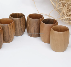 Verres polyvalents en bois naturel uniques pour le café Wine Shots pour les fêtes-un cadeau attentionné qui montre l'amour et les soins - Product Image 1