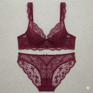 Sexy French Style Lace Bra Set for Small Chest Push Steel Ring Bikini Underwear <b>Adjusted</b> <b>Straps</b> Solid Pattern Factory Wholesale - Product Image 5