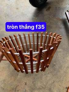 Panier de plantation d'orchidées en bois, diamètre 40 cm, pot de plante en bois, finition lisse, jardinière en bois massif pour plantes vertes d'intérieur - Product Image 2
