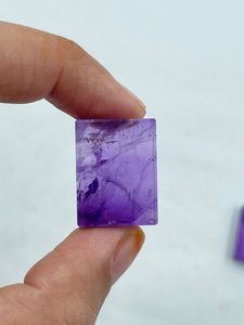 Natural Amethyst Gemstone Loose Cut Stone Rectangular Shape 42.93Carat for Jewelry Making 2Pcs - Product Image 2