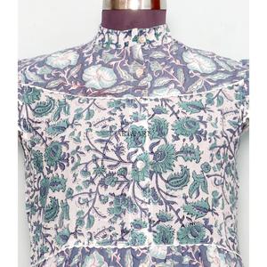 Vestido de verano de algodón indio con estampado digital para mujer, ropa de playa, túnica india étnica, vestido maxi, silueta en A, vestido informal. - Product Image 2