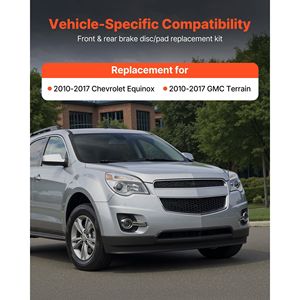 Kit de Reparación de Frenos de Cerámica Compatible con Chevrolet Equinox 2010-2017 y GMC Terrain 2010-2017, Rotores de Freno Huecos, Frenos Delanteros y Traseros - Product Image 2