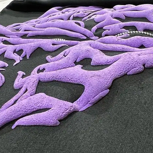 Sudadera con Capucha Unisex con Estampado Puff, Sudadera de Felpa de Algodón de Primera Calidad, Ropa Urbana Moderna, Diseño de Logotipo Personalizado - Product Image 5
