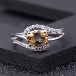 Bague de fiançailles classique AMBER JEWELS en argent 925 avec moissanite taille brillant, sertie à griffes, plaquée rhodium, certifiée IGI, 12 grammes - Product Image 2