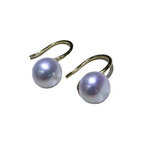 10-9mm Natural Freshwater <b>Pearl</b> <b>Earrings</b> Chinese Red with Strong Light 18K Thick Gold Needle High Beauty Wealth - Product Image 4