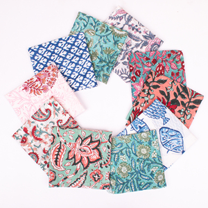 Pañuelo Cuadrado de Algodón con Estampado Botánico, Unisex, Transpirable, Estilo Étnico, Accesorio para la Cabeza, Ecológico para el Verano - Product Image 3