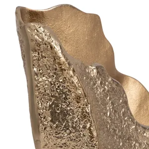 Contemporary Handmade <b>Bronze</b> Wall <b>Vase</b> 18x11x7 Inches Decorative Floral Holder for Modern Interior Design - Product Image 6