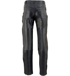 Pantalon en cuir de vachette taille haute pour homme, style décontracté, qualité supérieure, pantalon de moto, vente en gros, couleur noire - Product Image 2