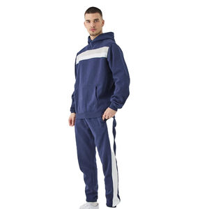 Conjunto Deportivo de Invierno de 2 Piezas, Talla Grande, Unisex, Felpa, 100% Algodón, Sudadera con Capucha, Pantalones Deportivos Transpirables de Secado Rápido - Product Image 1
