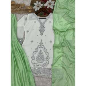 Designer Polyester Salwar Kameez-Beautiful Top-Bottom and Dupatta for Parties - Product Image 3