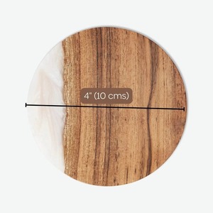 Elegant Wood Resin <b>Coaster</b> <b>Set</b> by NEHA ENTERPRISES Handmade Wooden Tea Cup <b>Coasters</b> for Kitchen Accessories - Product Image 6