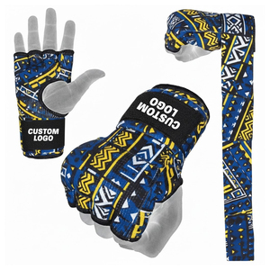 Bandages de boxe et de MMA rembourrés en gel de qualité supérieure avec support de poignet, bandages rapides pour Muay Thai, Kickboxing et sports de combat - Product Image 1