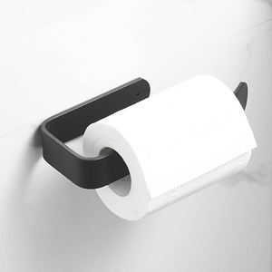 Porte-rouleau de papier toilette en métal de qualité supérieure, support mural pour serviettes de salle de bain, design moderne en nickel poli - Product Image 2