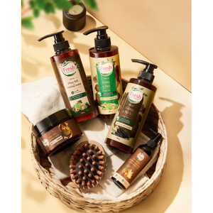 Shampooing Antichute et Antipelliculaire au Gingembre et Citron Vert, Formule Volumisante et Lissante aux Herbes, 480g, pour Cheveux Abîmés - Product Image 6