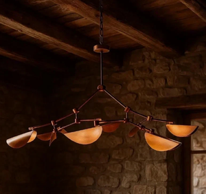 Lustre de plafond moderne du milieu du siècle, fait main, finition laiton, multi-bras réglables, à intensité variable, pour salon et salle à manger - Product Image 3