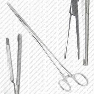 Pinzas Hemostáticas TC Kelly de 10 Pulgadas, Rectas, Pinzas Quirúrgicas Veterinarias, Pinzas Hemostáticas de Acero Inoxidable, Certificación OEM CE - Product Image 3