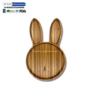 Bandeja Redonda de Madera para Servir, Diseño Rústico, Decoración Duradera para Cocina, Uso en Interiores - Product Image 6