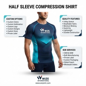 Débardeur de sport respirant et compressif pour hommes, anti-transpiration, tricoté en satin, protection UPF50+ - Product Image 6