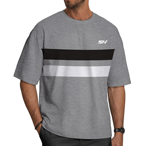 Camiseta Oversize de Alta Calidad para Hombre, Estilo Urbano, Algodón Grueso, Corte Holgado, Hombros Caídos, Casual, Verano, Manga Corta, Camisetas Modernas - Product Image 1