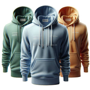 Oversized Men's Cotton Hoodies & <b>Sweatshirts</b> Custom-Made with Regular Fit Printed <b>Fleece</b> Pattern Knitted Fabric for Winter Use - Product Image 5