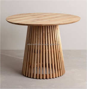 MRS WOODS Antique Style Design <b>Round</b> Luxury Reclaimed Solid Wooden Coffee <b>Table</b> Living Room - Product Image 3