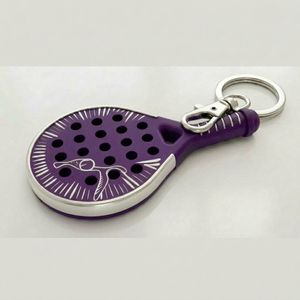 Llavero de Silicona con Diseño 3D en Relieve de Alta Calidad, Duradero, con Forma de Raqueta de Pádel, Personalizable en Tamaño y Logotipo, Ideal para Eventos Deportivos - Product Image 1