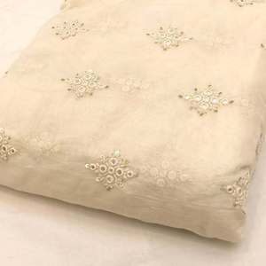 High Quality Sequin Embroidery Fabric 3D Floral Lace Fabric for Evening Dress Wedding Gown Garment - Product Image 1