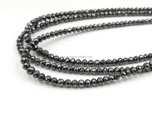 Cuentas de Diamante Negro Natural Lustre al por Mayor, 6 mm, Certificadas por Terceros, Hilo Completo, para Manualidades, Pulseras, Fabricación de Joyas - Product Image 4