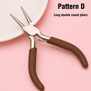 Mini Jewelry Making <b>Pliers</b> <b>Set</b> with Brown Ergonomic Handles for Wire Wrapping Beading DIY Jewelry Repair Tools - Product Image 6