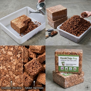 Copeaux de fibre de coco triplement lavés, naturels, bruns, écologiques, biodégradables, 30x30x12, durée de conservation de plus de 5 ans, pour la plantation de graines - Product Image 3