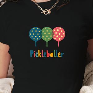 Pickleballer Camiseta corta ajustada para mujer con estampado de lunares Y2K Estilo de moda Cuello redondo Spandex/Tela de punto de poliéster - Product Image 3