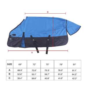 Couverture d'hiver pour cheval de haute qualité, coupe-vent, résistante au froid, en nylon et coton, équipement équestre - Product Image 6