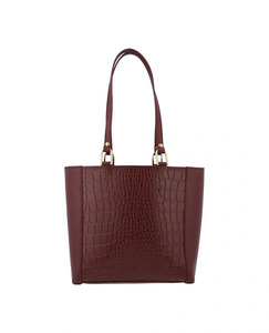 2026 Maroon Alligator Pattern Women's Genuine Leather <b>Shoulder</b> Tote Bag High Quality Large Capacity Handbag Two Handles/<b>Straps</b> - Product Image 4