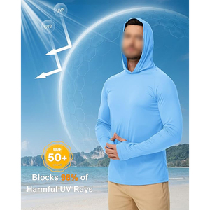 Sudadera Deportiva Ligera de Manga Larga con Capucha para Hombre, de Secado Rápido, Corte Ajustado, Informal, para Verano - Product Image 4