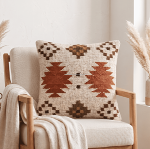Geometric Kilim Pillow Cover 45x45 Decorative Lightweight Kilim Designer Handwoven <b>Sofa</b> Chair <b>Bed</b> Cushion Cover Made in India - Product Image 4
