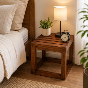 Solid <b>Wooden</b> <b>Stool</b> Handcrafted Durable <b>Wooden</b> Seating <b>Stool</b> for Home Kitchen Bedroom <b>Bathroom</b> and Living Room Use - Product Image 4