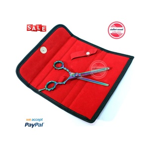 Ciseaux professionnels pour éclaircir, en acier inoxydable, confortables, à coupe de couleur bleue, ciseaux de coiffure - Product Image 3