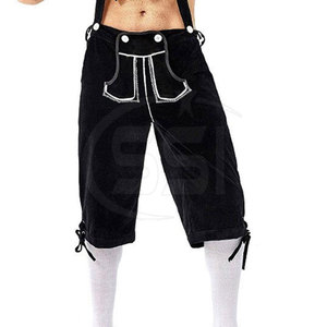 Shorts en Lederhosen pour homme, décontractés, unis, avec fermeture boutonnée et coutures traditionnelles, d'inspiration bavaroise, pour les occasions culturelles et les fêtes - Product Image 4
