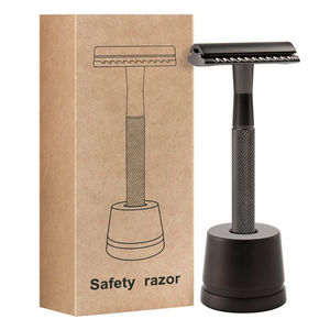 Kaamir Instruments - Maquinilla de Afeitar Clásica de Seguridad con Hoja y Mango de Acero Inoxidable para el Cuidado Facial, Corporal y del Área del Bikini para Hombres - Product Image 2