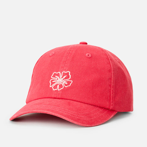 Casquettes 6 panneaux en tissu de coton doux et respirant, rose, avec broderie florale personnalisée, pour prix de gros - Product Image 1