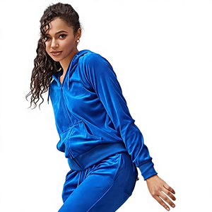 <b>Velour</b> Custom Winter Embroidery <b>Tracksuits</b> for Men Women Designer Heavyweight Knitted 400gsm <b>Tracksuit</b> - Product Image 1