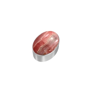 Natural Creations 6 Pack Rhodochrosite Pendant Necklaces Silver Plated Stainless Steel Minimalist Everyday Wear Unisex Jewelry - Product Image 5