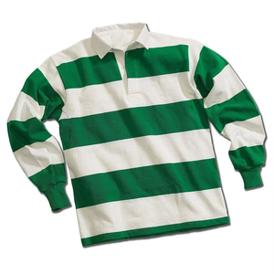 Maillot de rugby décontracté personnalisé de haute qualité pour homme, à manches longues, avec col, 100 % coton, écologique et respirant, vêtement de sport - Product Image 1