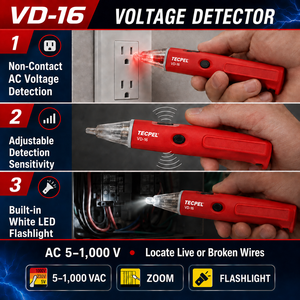 Probador de voltaje de VD-16 con alarma de voz beeper - Product Image 4