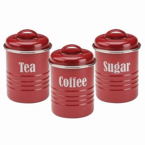 Best Trending American Style Metal Food Storage Canister With Wood Lid Finished For Kitchen Ware Food Storage Canister - Product Image 1