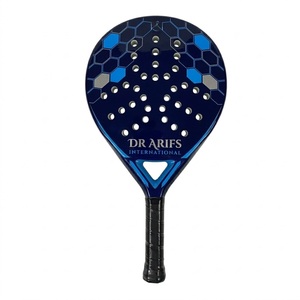 Raquette de padel en fibre de carbone DR ARIFS INTERNATIONAL, forme goutte d'eau, section de 23 mm, poignée en caoutchouc antidérapante - Product Image 4