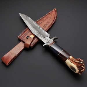 Handmade Damascus Steel Hunting <b>Knife</b> With <b>Bone</b> <b>Handle</b> Smooth Edge Outdoor Camping Use Durable Compact Design - Product Image 6